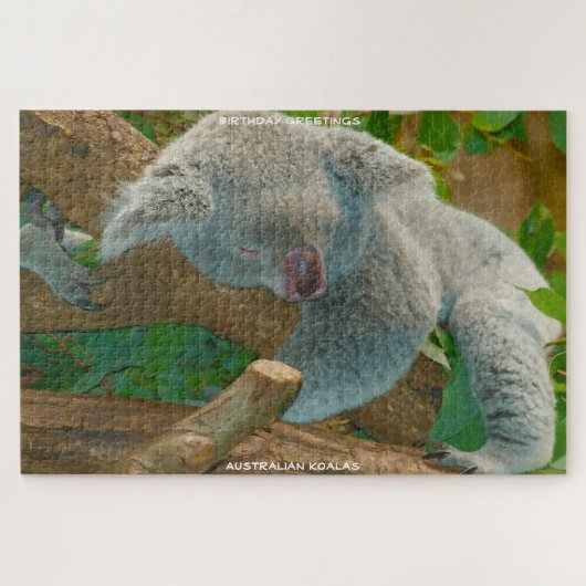 Verjaardagsgroeten Australische Koala's Legpuzzel (Horizontaal)