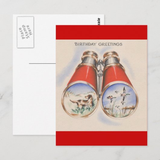  verjaardagsgroeten | Bird Hunter Briefkaart (Voorkant / Achterkant)