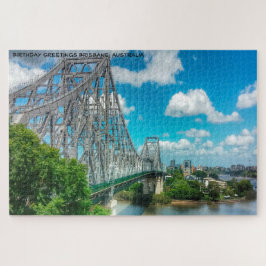 Verjaardagsgroeten Brisbane Australië Legpuzzel