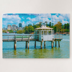 Verjaardagsgroeten Brisbane Australië Legpuzzel