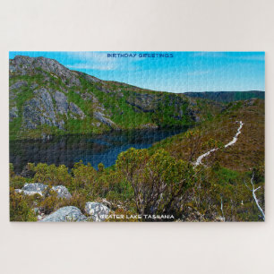 Verjaardagsgroeten Crater Lake Tasmanië Legpuzzel