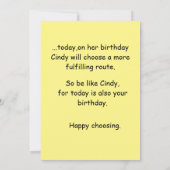 Verjaardagsgroeten Kaart voor een vriend. (Achterkant)