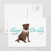 Verjaardagsgroeten Labrador Retriever Briefkaart (Voorkant / Achterkant)