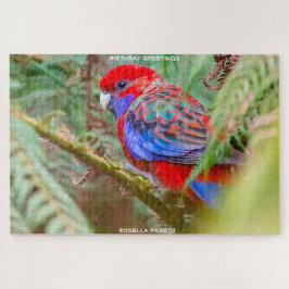 Verjaardagsgroeten Rosella Papegaai Legpuzzel