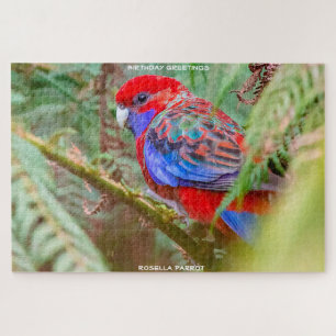 Verjaardagsgroeten Rosella Papegaai Legpuzzel