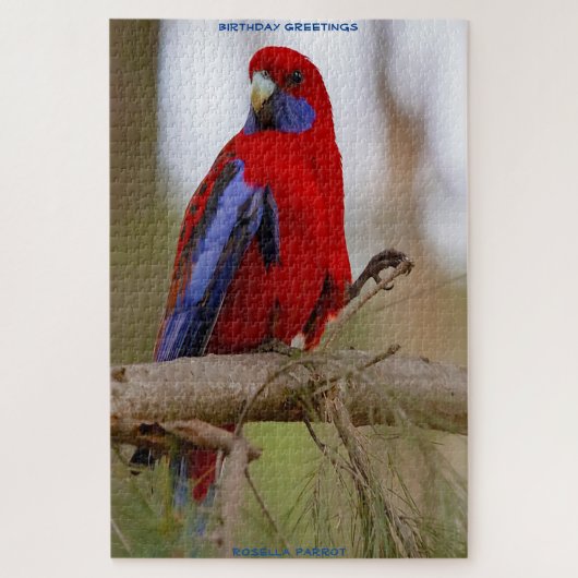 Verjaardagsgroeten Rosella papegaai Legpuzzel (Verticaal)