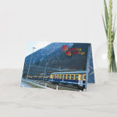 Verjaardagsgroeten - Swiss Railway rijtuigen Kaart (Voorkant)