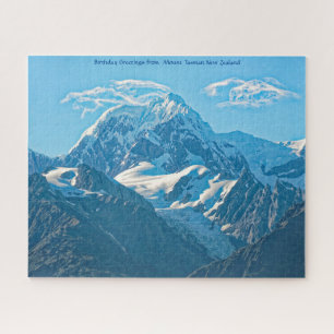 Verjaardagsgroeten van Mount Tasman Nieuw-Zeeland Legpuzzel
