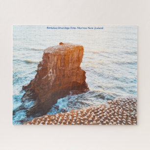 Verjaardagsgroeten van Muriwai Nieuw-Zeeland Legpuzzel