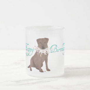 Verjaardagsgroeten voor Labrador Retriever Matglas Koffiemok