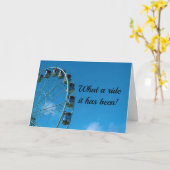 VERJAARDAGSGROETEN "WAT EEN RIT IS HET GEWEEST" KAART (Gele Bloem)