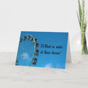 VERJAARDAGSGROETEN "WAT EEN RIT IS HET GEWEEST" KAART