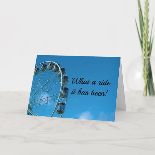 VERJAARDAGSGROETEN "WAT EEN RIT IS HET GEWEEST" KAART (Voorkant)