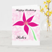 Verjaardagsgroeten Zuster Kaart (Gele Bloem)