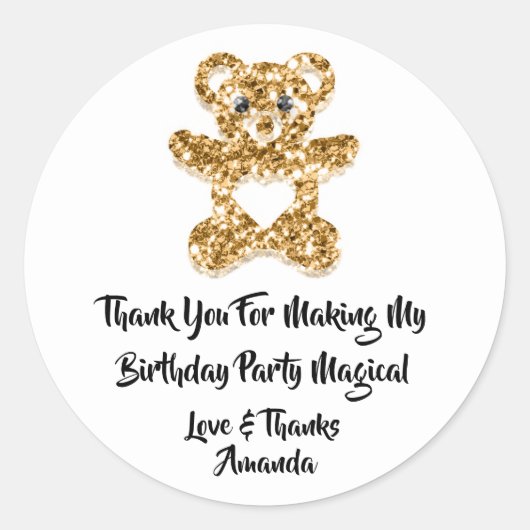 Verjaardagsgunst Baby shower Hart Baby Sweet Beer Ronde Sticker (Voorkant)