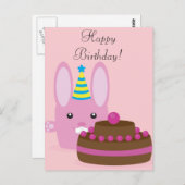 Verjaardagshaas Briefkaart (Voorkant / Achterkant)