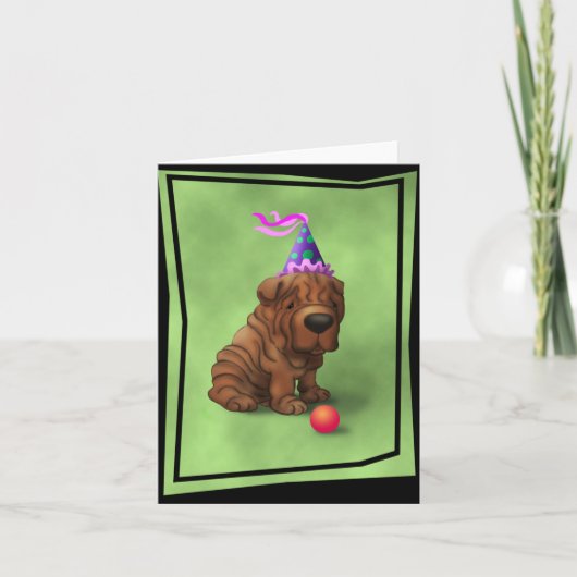 VerjaardagSharpeiA Kaart (Voorkant)