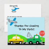 Verjaardagshelikopter Bedankt Briefkaart (Voorkant / Achterkant)