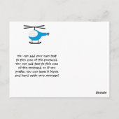 Verjaardagshelikopter Bedankt Briefkaart (Achterkant)