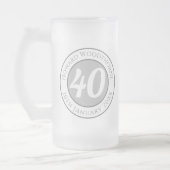 Verjaardagsherdenking met naam, leeftijd en datum matglas bierpul (Links)