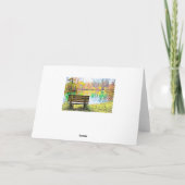 Verjaardagsherfst verlaat Autumn Park Bench Serene Kaart (Achterkant)