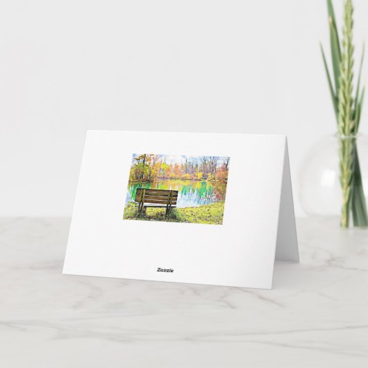 Verjaardagsherfst verlaat Autumn Park Bench Serene Kaart (Achterkant)