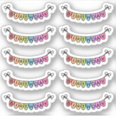 Verjaardagsherinnering Vlaggenlijn Banner Kalender Sticker (Voorkant)