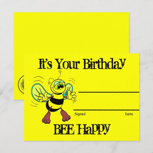 Verjaardagsherkenningsprijs Briefkaart (Voorkant / Achterkant)