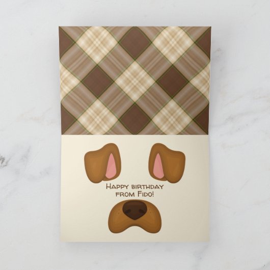 Verjaardagshond Botten van de Dog Kaart (Binnen)