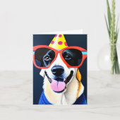 Verjaardagshond Gevouwen Wenskaart Kaart (Voorkant)