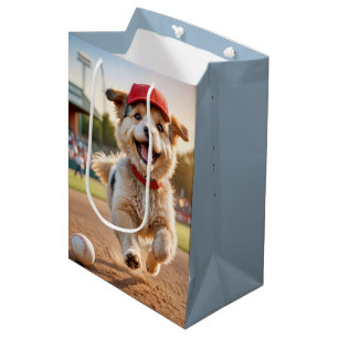 Verjaardagshond hardlopen met een honkbal Pet Medium Cadeauzakje