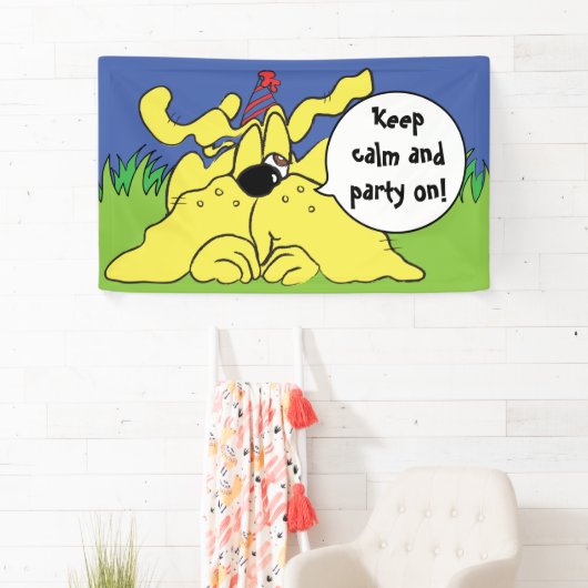 Verjaardagshond HUH! personaliseren Spandoek (Insitu)