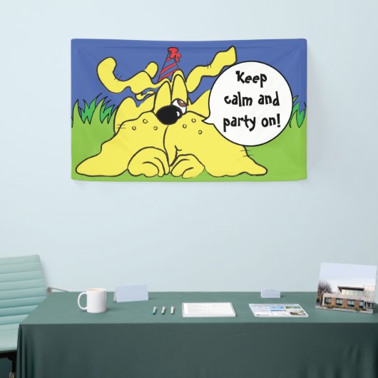 Verjaardagshond HUH! personaliseren Spandoek (Beurs)