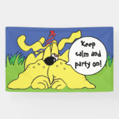 Verjaardagshond HUH! personaliseren Spandoek (Horizontaal)