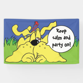 Verjaardagshond HUH! personaliseren Spandoek