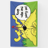 Verjaardagshond HUH! personaliseren Spandoek (Verticaal)