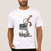Verjaardagshond Mannen Actief T-shirt (Voorkant)