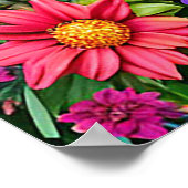 Verjaardagshond met taart en ballonnen poster (Hoek)