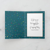 Verjaardagshond met zonnebril kaart (Binnen)