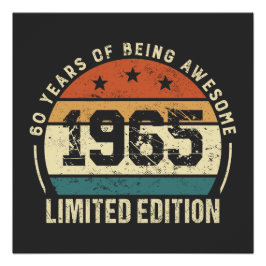 Verjaardagsidee voor 60 jaar oud met retro uit 196 perfect poster