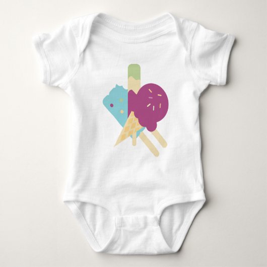 Verjaardagsijsje Baby  Romper (Voorkant)