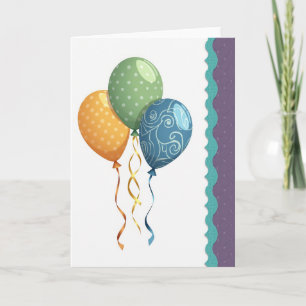 Verjaardagsillustratiekaart met pastelbol kaart