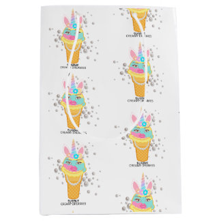 Verjaardagsinpakpapier Creamy Dreamies Medium Cadeauzakje