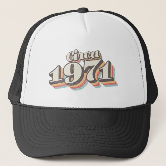 Verjaardagsjaar - circa 1971 trucker pet (Voorkant)