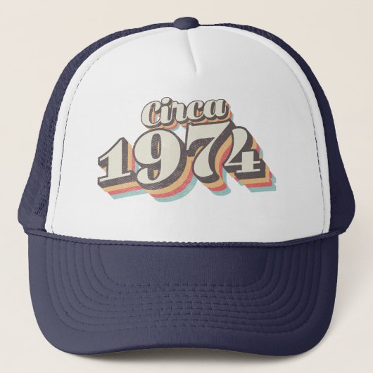 Verjaardagsjaar - circa 1974 trucker pet (Voorkant)