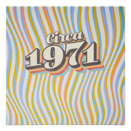 Verjaardagsjaar - Rond 1971 Perfect Poster