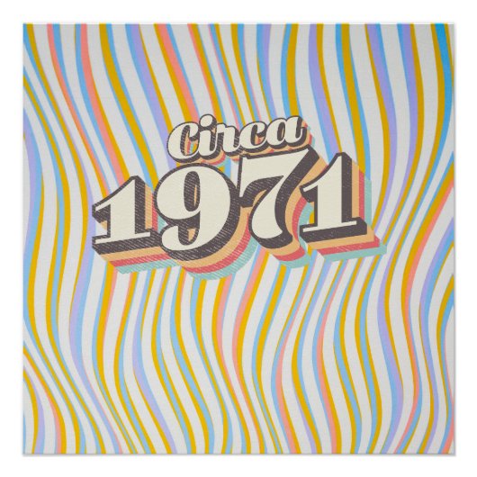 Verjaardagsjaar - Rond 1971 Perfect Poster (Voorkant)