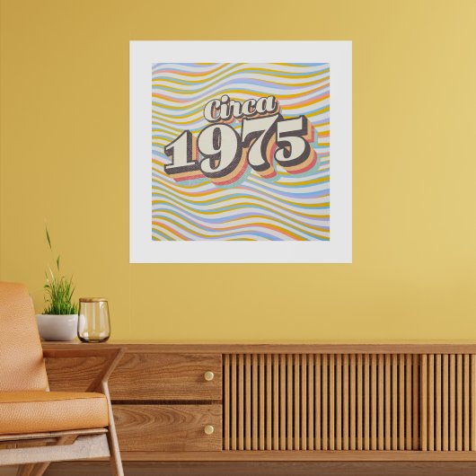 Verjaardagsjaar - Rond 1975 Poster (Woonkamer 2)