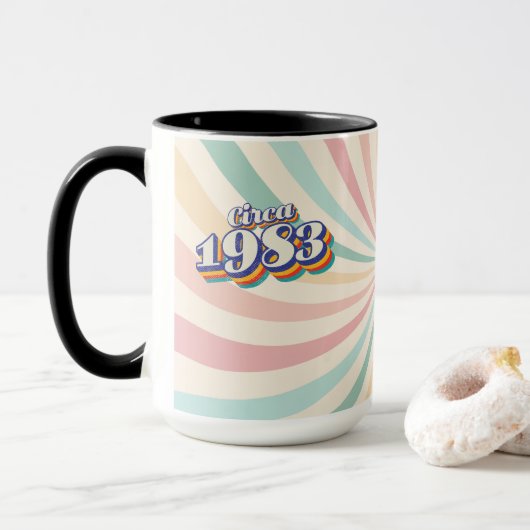 Verjaardagsjaar - Rond 1983 Mok (Met donut)