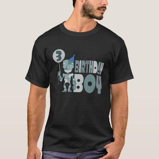 Verjaardagsjongen 3 jaar oud t-shirt (Voorkant)